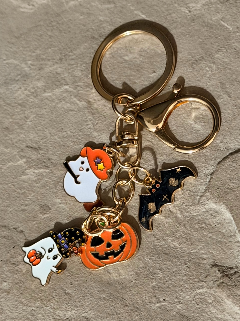 Halloween Enamel Keychain/Bag Charm - Ghosts 👻, Bat, 🦇 Jack o’ Lantern 🎃